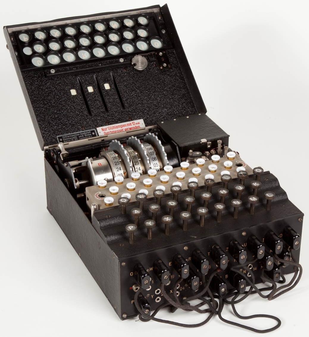 an Enigma machine